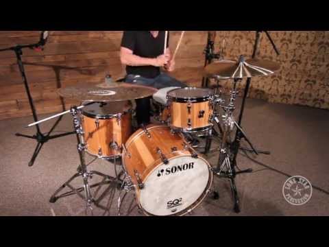 Sonor SQ2 Beech Drum Set Shell Pack with American Walnut and Ebony Veneer
