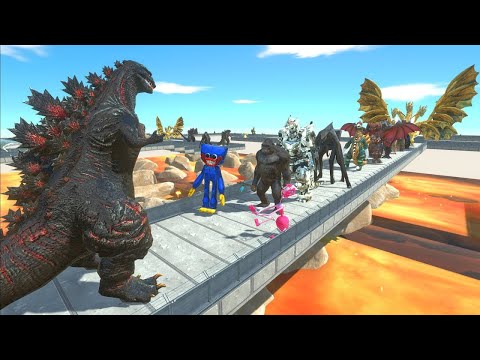 SHIN GODZILLA vs GHIDORAH LAVA DEATH RUN - Animal Revolt Battle Simulator
