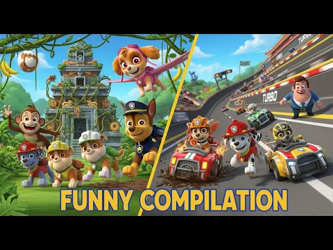 PAW Patrol Compilation 🐾 Jungle Quests & Turbo Rally Rescues  Funny Kids Adventures