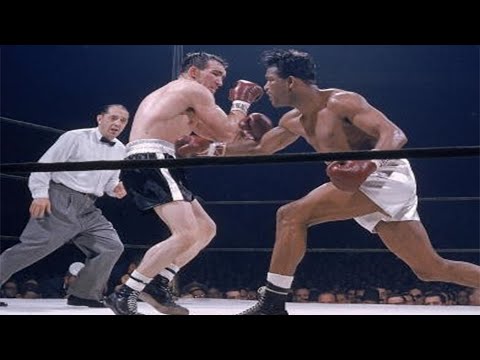 Sugar Ray Robinson vs Gene Fullmer I - Colorized in HD 1957