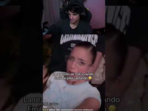 LA REACCION DE DUKI cuando EMILIA LO VE CANTANDO