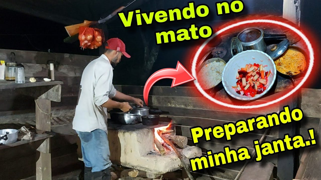ELE VIVE SOZINHO LA NO MATO / COMO É A SUA JANTA .!!