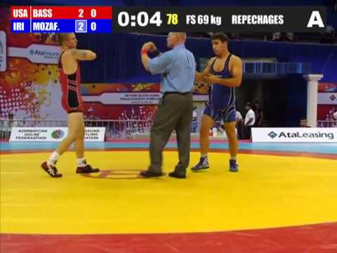 2012 Cadet Worlds 69kg - Jack Bass (USA) vs. Reza Mozaffarijouybari (IRI)