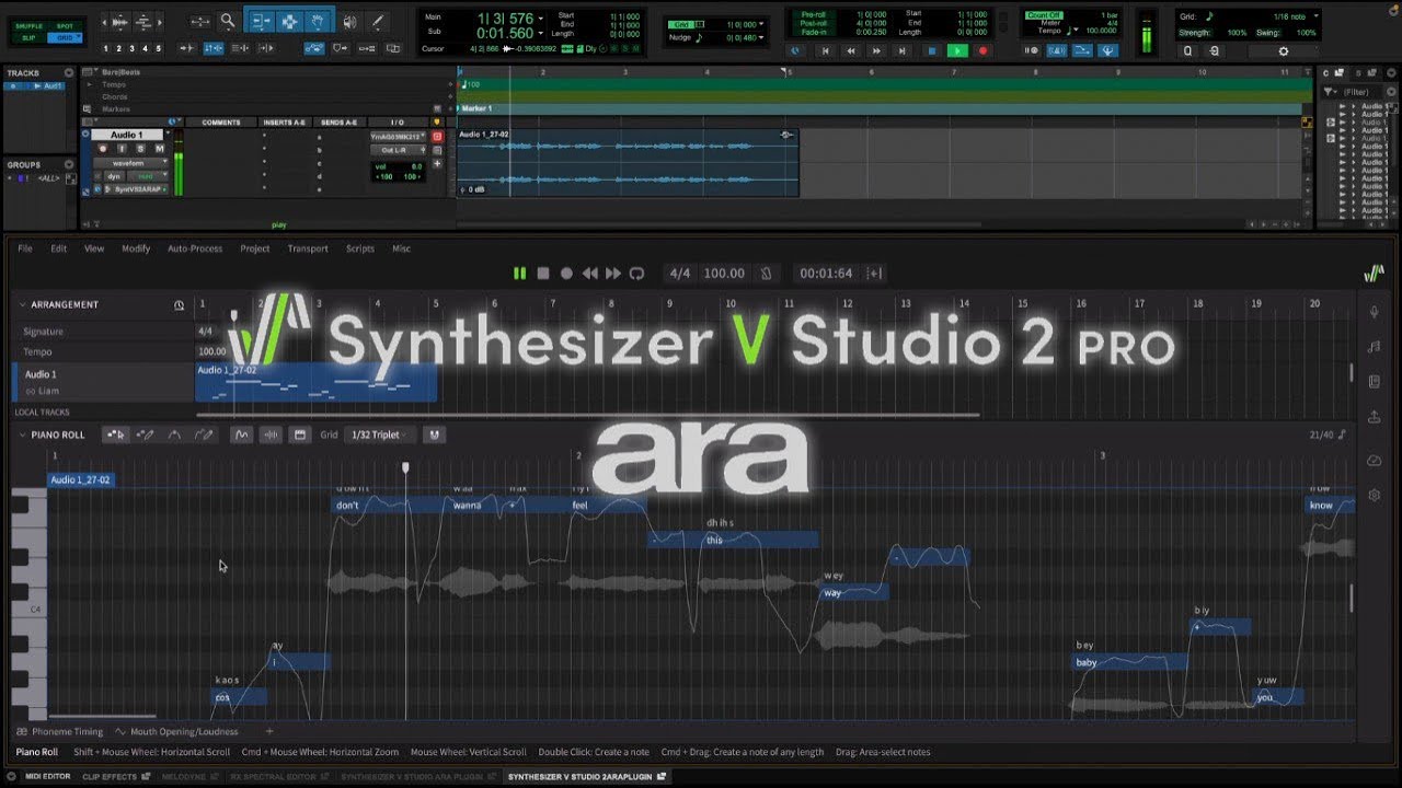 Synthesizer V Studio 2 Pro 2.1.0: Now with ARA Plugin Support for Pro Tools - YouTube