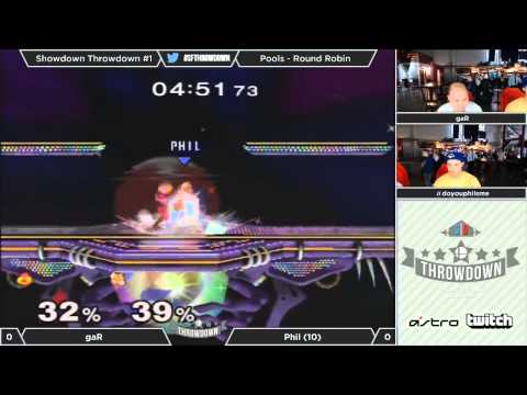 Melee Showdown Throwdown #1 - Pools: Round Robin - gaR (Sheik) vs Phil (Fox)
