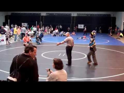 2015 NCWAY CHAMPIONSHIP NOAH CAUBLE 55 LBS Round 1...Pin in the 3rd period