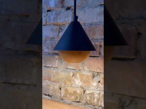 Светильник подвесной в скандинавском стиле Woody Round с абажуром