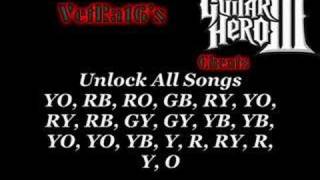 Guitar Hero 3 - Every Cheat in Game!! CHEAT GUIDE ^^,