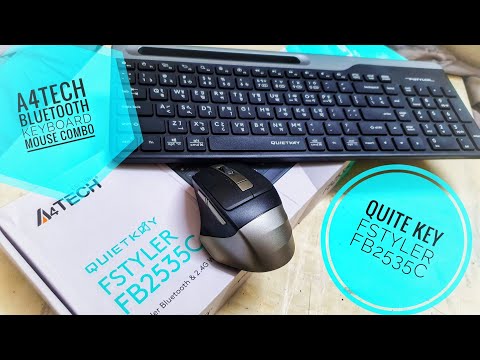 A4TECH Quitekey fstyler FB2535C Keyboard mouse Combo Unboxing@LinusTechTips
