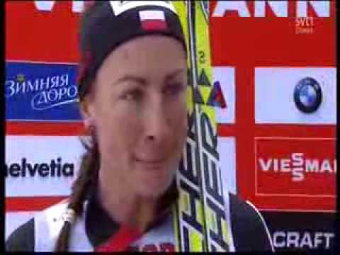 Justyna Interview After Classic Sprint In Asiago 2013-12-21