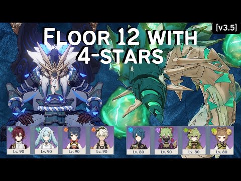 Heizou Double Pyro & Kuki Hyperbloom | 9★ Spiral Abyss Floor 12 [v3.5] 4-star Teams