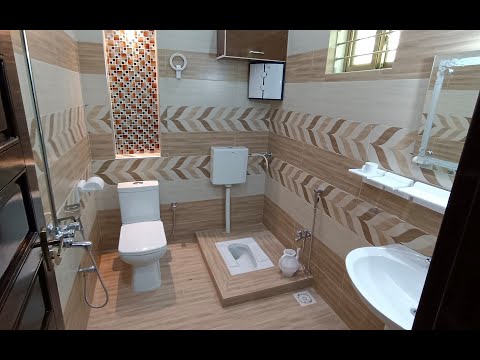 Washroom design 7' x 5'  || bathroom Tile design