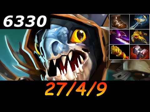 Dota 2 Slark 6330 MMR 27/4/9 (Kills/Deaths/Assists) Ranked Full Gameplay