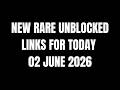 51 NEW Rare Unblocked Links Unblocked Websites For School Chromebook 2026