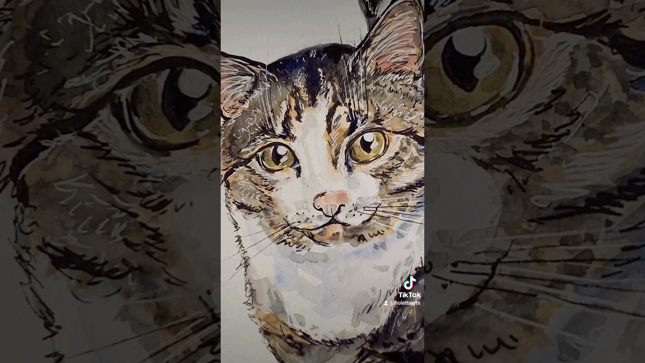 colors #artist #art #watercolor #colorpalette #catportrait #cat