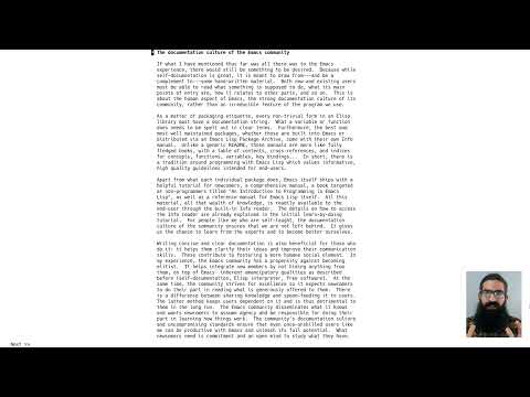 EmacsConf 2021: How Emacs made me appreciate software freedom