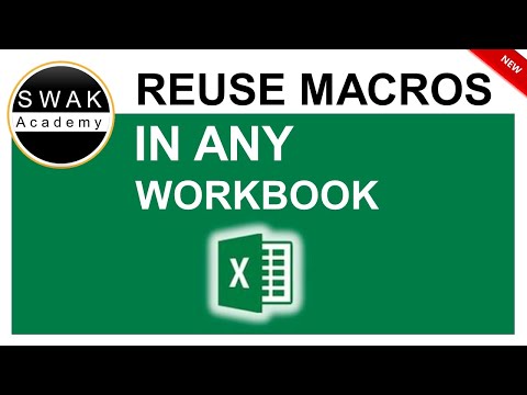 👍Reuse Macros In Any Workbook - Personal Macro Workbook In Excel