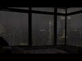 Cozy Bedroom Apartment In Manhattan With Heavy Rain Thunders Sounds For Sleeping