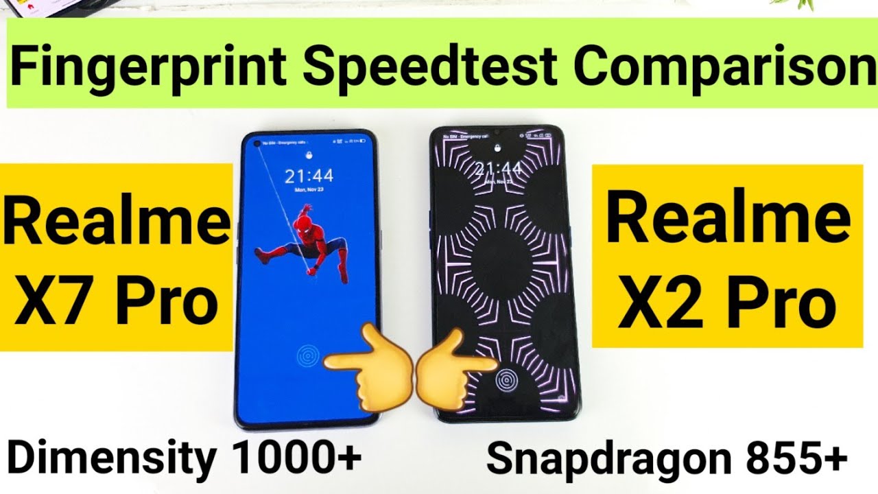 Realme x7 pro vs realme x2 pro fingerprint speedtest comparison