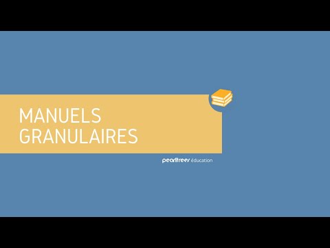Formation sur le manuel scolaire granulaire