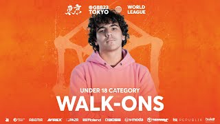 bro is doing the eye thing without looking a the camera 😂（00:01:33 - 00:01:43） - U18 Category Walk-Ons | GBB23: World League