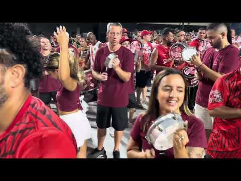 Bateria do Salgueiro no ensaio do setor 11 para o carnaval 2024