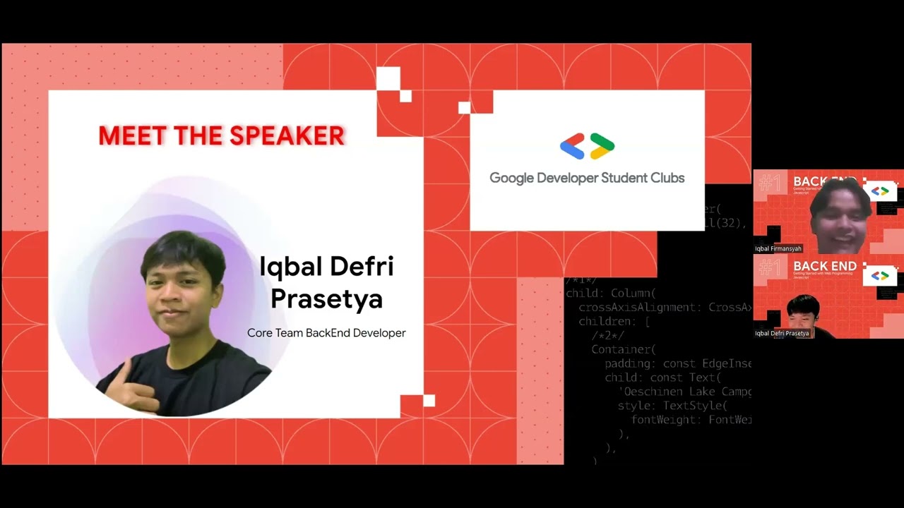 #1 Study Jam BE “Getting Started with Web Programming Javascript”