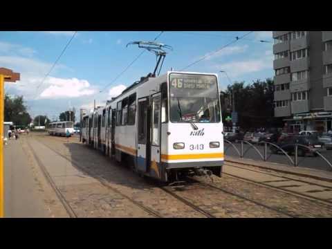 Tramvaiul V3A 93 #343 plecand din statia GRANITUL pe linia 46
