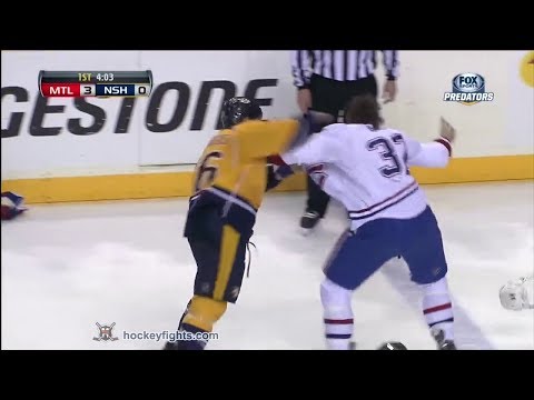 Travis Moen vs Matt Hendricks Dec 21, 2013