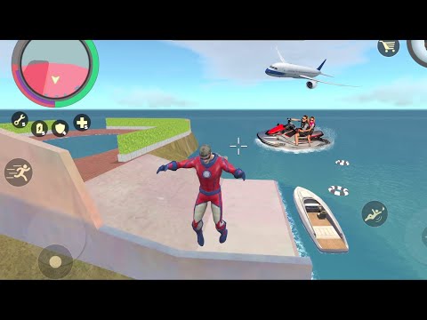 Rope Hero: Vice Town (Superhero Jump on Water) Superhero Fight Car Robot - Android Gameplay HD