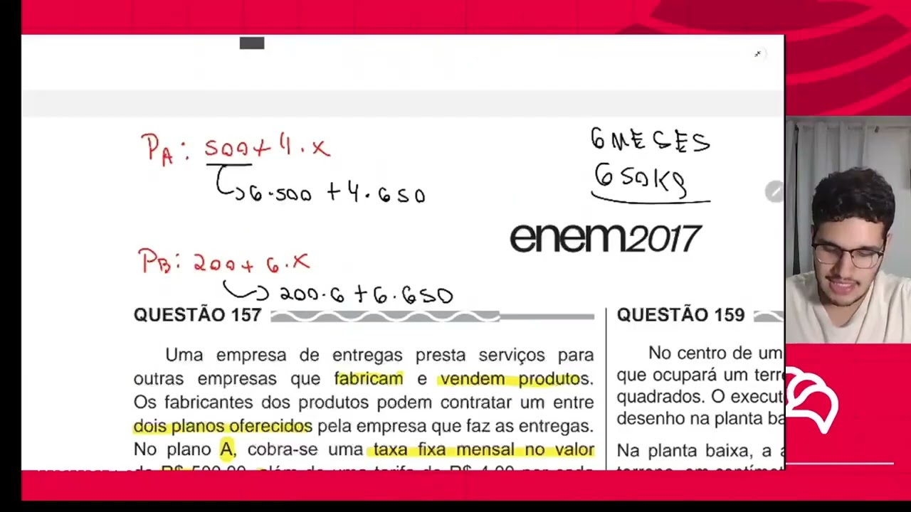 Resolução em Vídeo — Questão 141 ENEM 2017 PPL