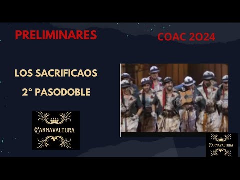 2º PASODOBLE - VAYA CABRON - COMPARSA LOS SACRIFICAOS (CON LETRA) 2024 PRELIMINARES