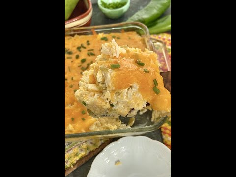 Cheesy Green Chile Rice Casserole