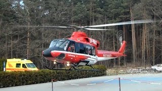 preview picture of video 'Start Rettungshubschrauber Christoph Berlin mit Bell 412 (D-HHCC) zu einer Notverlegung'