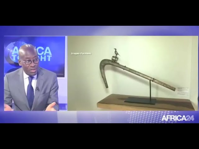 Le Ministre Jean Michel ABIMBOLA sur Africa 24 a/s la restitution des 26 œuvres au Bénin