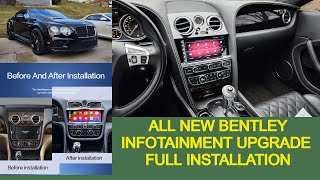 Step by Step installation Bentley Continental GT 10.9" Infotainment upgrade Android 13 Head Unit
