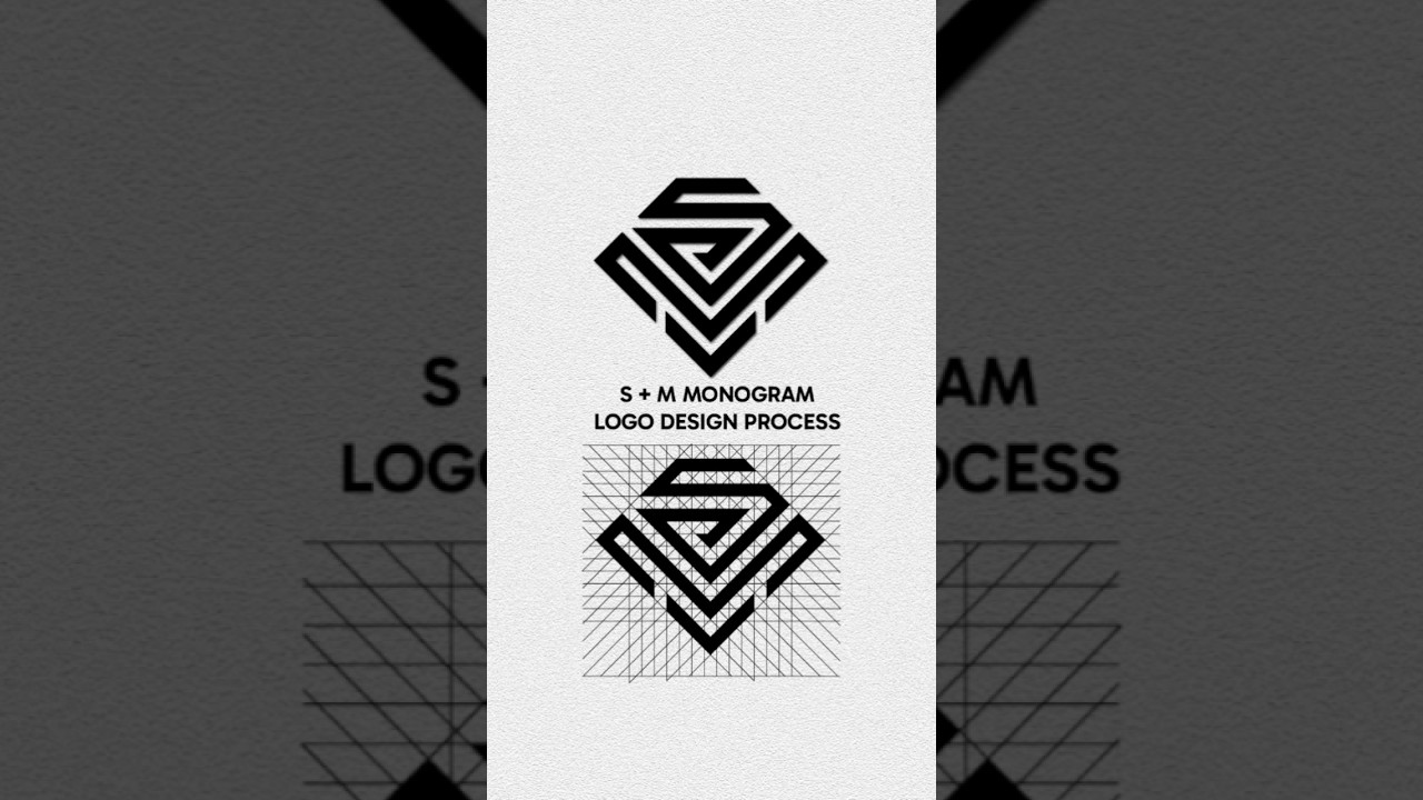 S + M Monogram Logo Design Process | Adobe Illustrator Tutorial #logo