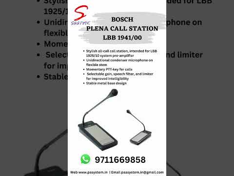Bosch black call station, model name/number: ple-2cs
