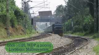preview picture of video 'WDP 4 #20005 (UBL) hauls Bangalore-Dharwad Intercity Express'