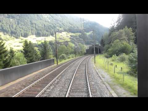 Gotthard Railway Switzerland, Train-end Views, Part 4