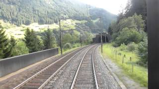 preview picture of video 'Gotthard Railway Switzerland, Train-end Views, Part 4'