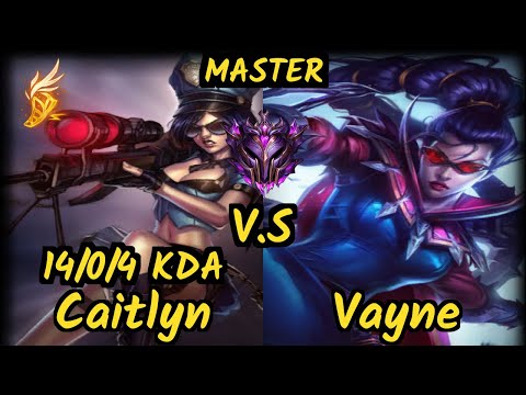 AUR Padden (CAITLYN) vs VAYNE - 14/0/4 KDA BOTTOM ADC GAMEPLAY - EUW Ranked MASTER