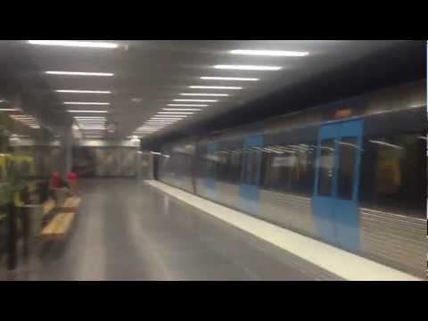 Bergshamra Centrum Tunnelbana, Underground train stockholm sweden