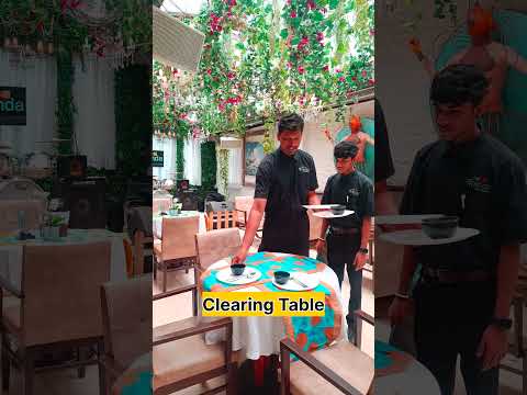 Clearing Table #hotelmanagement #viralvideo #viral #shorts