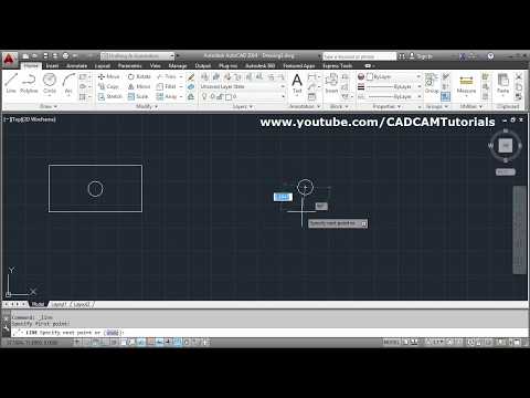 AutoCAD Tutorial Circle Command 3 Point 2 Point Tan Tan Radius Tangent Circles