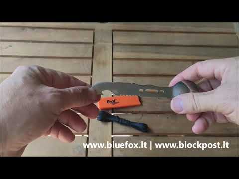 Fox Outdoor Daugiafunkcinis 'Spork' valgymo įrankis (33430K) video