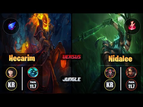 Tarzan HECARIM (Jungle) [Phase Rush] VS NIDALEE - Grandmaster KR Patch 11.7
