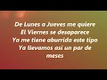 Lunes A Jueves Leslie Grace Ft Farina Letra Lyrcs
