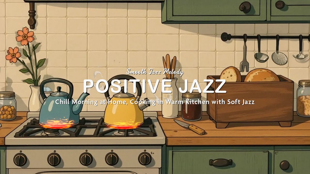 Positive Jazz ~ Chill Morning at Home, Cooking in Warm Kitchen with Soft Jazz Music for Relaxing