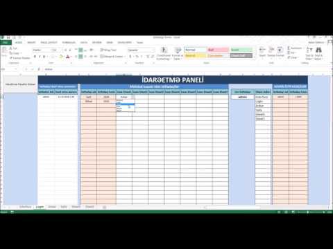 Exceldə login pəncərəsi